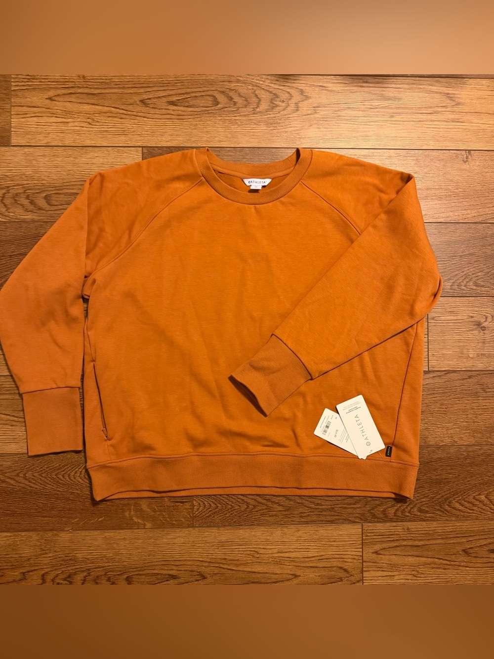 Athleta Women’s Triumph Crewneck Mustard Yellow Gold Sweatshirt Oversized 2X NWT